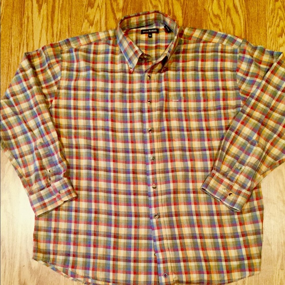 Oliver Harris Other - Oliver Harris Pumpkin Plaid Mens Dress Shirt